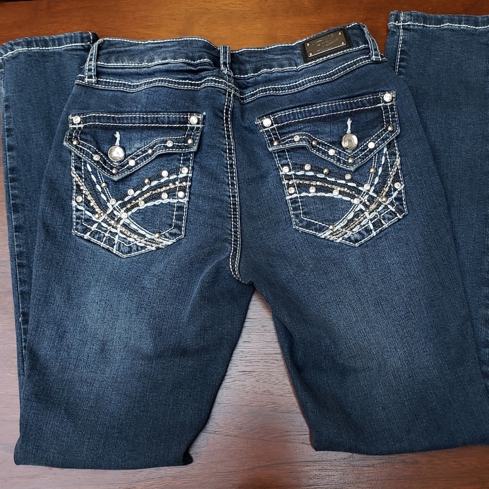 Earl Rhinestone Pocket Jeans